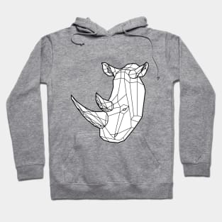 Rhinoceros wireframe Hoodie